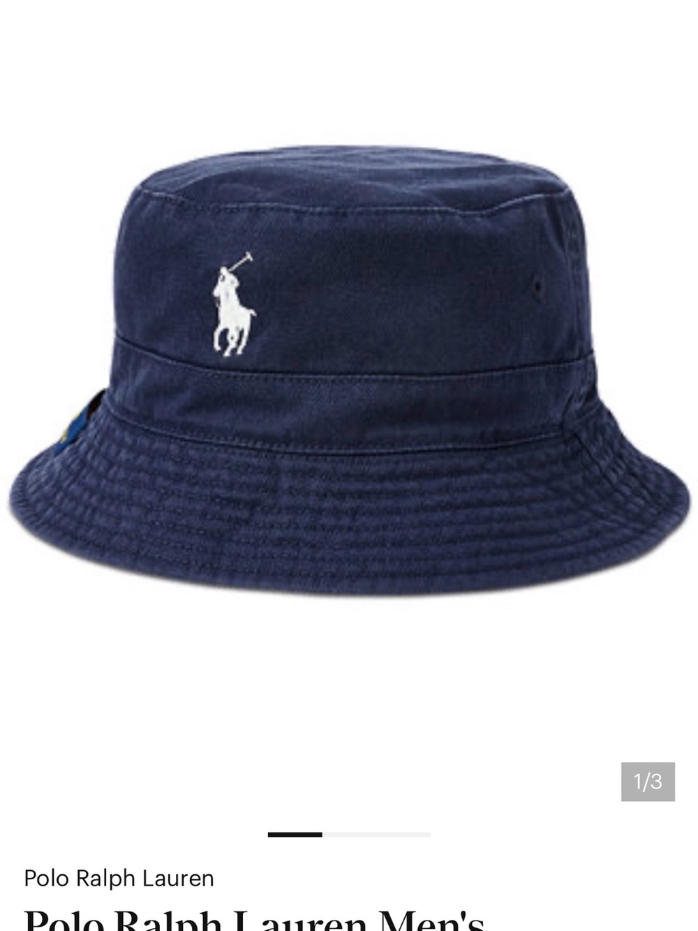 Polo Ralph Lauren Men's Reversible Cotton & Linen Bucket Hat reversible